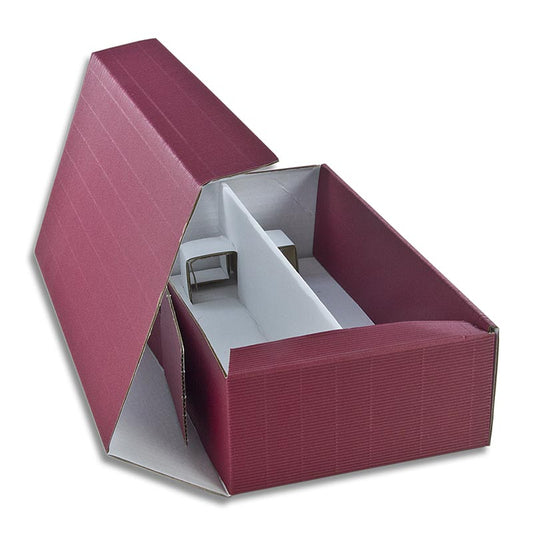 Carton cadeau pour le vin, bordeaux, pour 2 bouteilles de 0,75 l, 1 pce