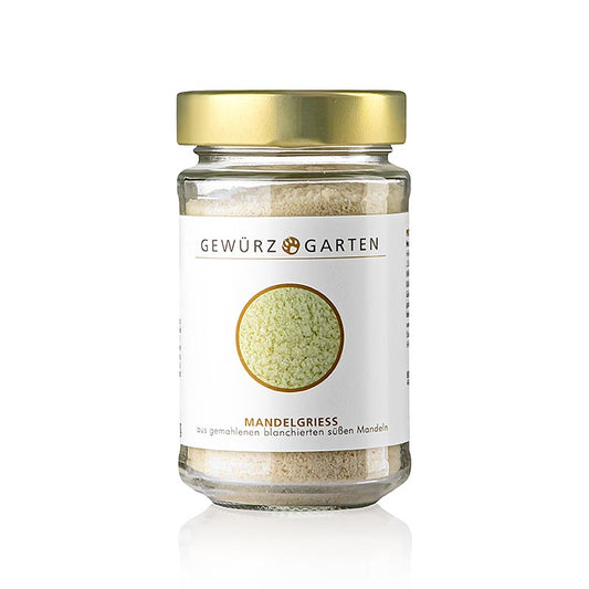 Image d'un produit Gewürzgarten semoule d'amandes, d'amandes douces, 100 g pour la fabrication de massepain, nougat et touron ainsi que pour la décoration et l'aromatisation dans la cuisine asiatique