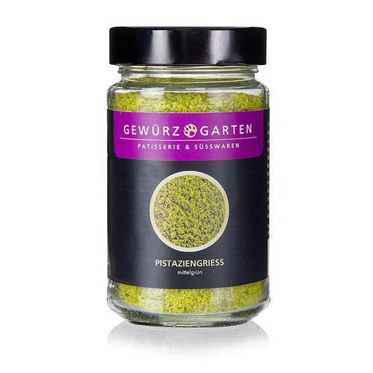 French : Semoule de pistaches bio du jardin d'épices, vert moyen, 100 g, pour de multiples applications culinaires
