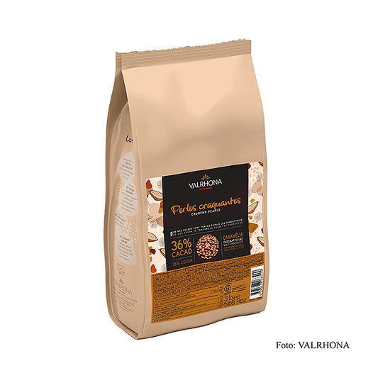 Valrhona Perles croustillantes, fourrées aux céréales et enrobées de chocolat au lait, 36% de cacao, 3 kg