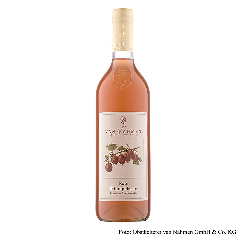 van Nahmen - Jus de groseilles à maquereau rouge, 65% pur jus, 750 ml