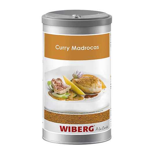 Wiberg Curry Madrocas, mélange d'épices, 560 g - piquant doux et fruité, idéal pour les salades, les soupes, les sauces, la volaille, la viande, le poisson, les légumes, les plats de pâtes et de riz Ingrédients de haute qualité, sélection rigoureuse et contrôles de qualité pour un maximum de plaisir