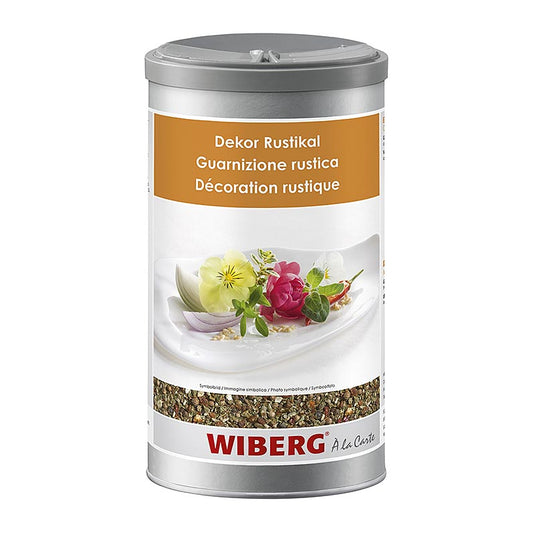 Mélange d'épices Décor-Rustique Wiberg, au goût intense de poivre et de coriandre, fruité de paprika et d'oignon, idéal pour accompagner différents plats et garnitures, fabriqué avec plus de goût, de soin et de savoir-faire