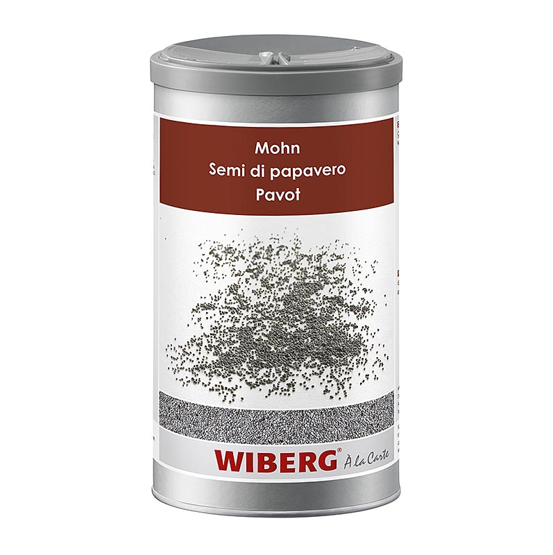 700 g de graines de pavot Wiberg, entières, connues pour leur arôme âpre et intense, idéales pour les plats épicés à base de graines de pavot comme la tresse au pavot et pour accompagner les plats principaux.