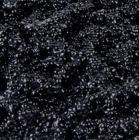Image d'un pot de 500g Cavi-Art® Caviar d'algues au goût de truffe, une délicatesse végétalienne aux multiples possibilités d'utilisation dans la cuisine chaude et froide Consistance exceptionnellement dense, couleur claire, délicieusement fraîche et joliment croquante - un régal pour le palais