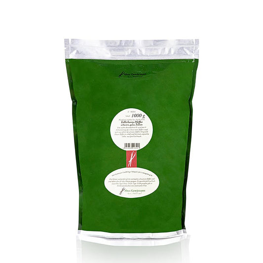 Poivre de Tellicherry, poivre noir, grains de poivre entiers en paquet de 1 kg de Altes Gewürzamt