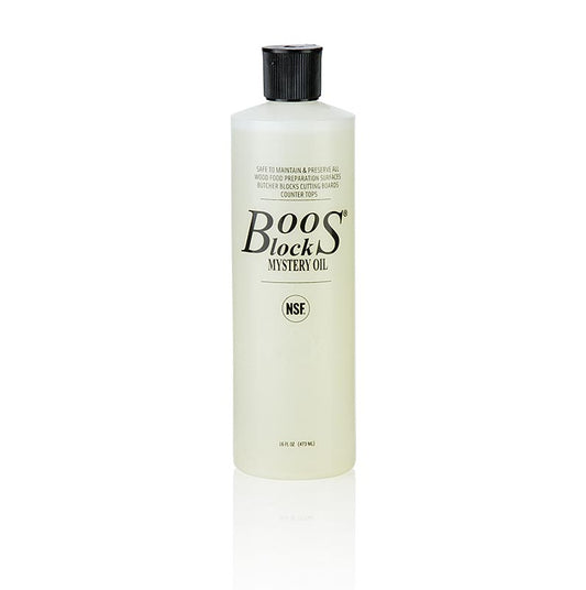 Huile d'entretien à l'huile de lin et d'orange, spécialement conçue pour les planches à découper et les planches à hacher Boos Block, permet de redonner un aspect frais aux surfaces en bois toutes les 3-4 semaines (473 ml)