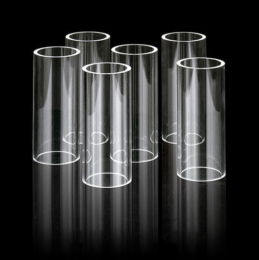 Fillini Maker tubes en verre acrylique, ø 40mm, 95mm de haut, 6 pcs - Convient pour Fillini Maker 2nd Edition, avec diamètre intérieur 34mm et diamètre extérieur 40mm