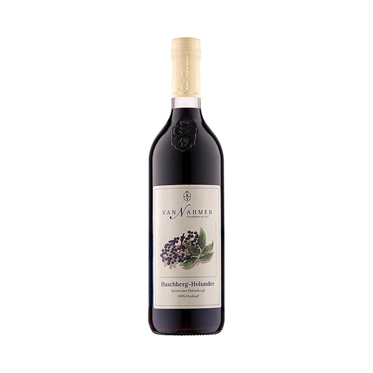 Jus de sureau BIO Haschberg, 100% pur jus, van Nahmen, 750 ml, DE-ÖKO-007, à base de fruits traditionnels, âpre et délicat, sans additifs