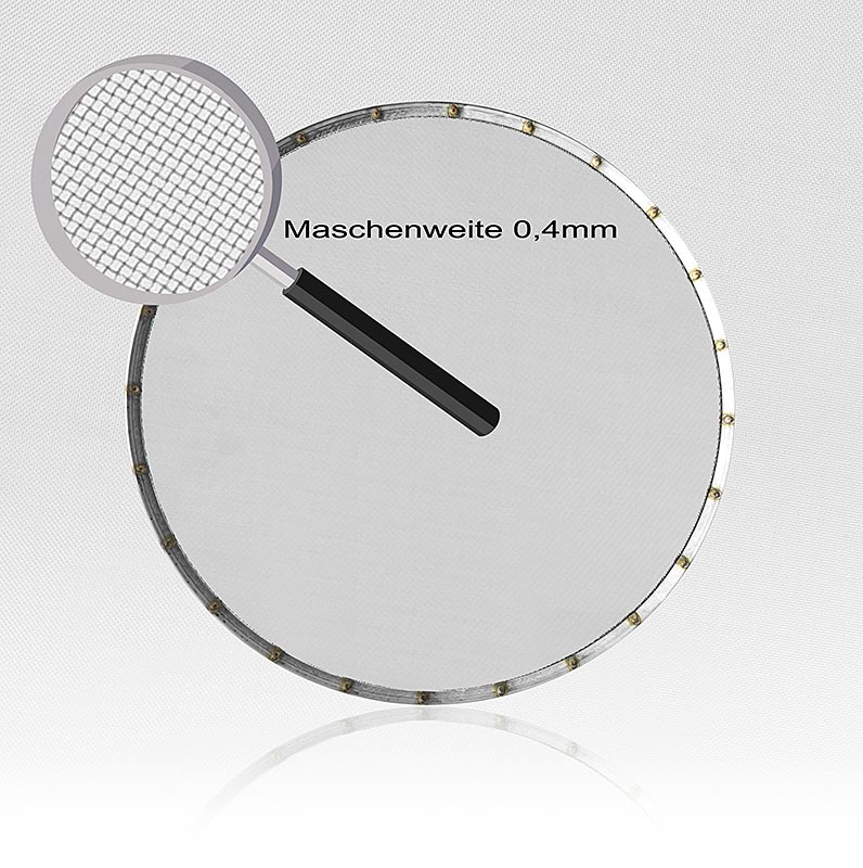 Tamis de rechange pour passoire d'un diamètre de 30 cm et d'une largeur de maille de 0,4 mm, durable et facile à nettoyer, en matériau de haute qualité