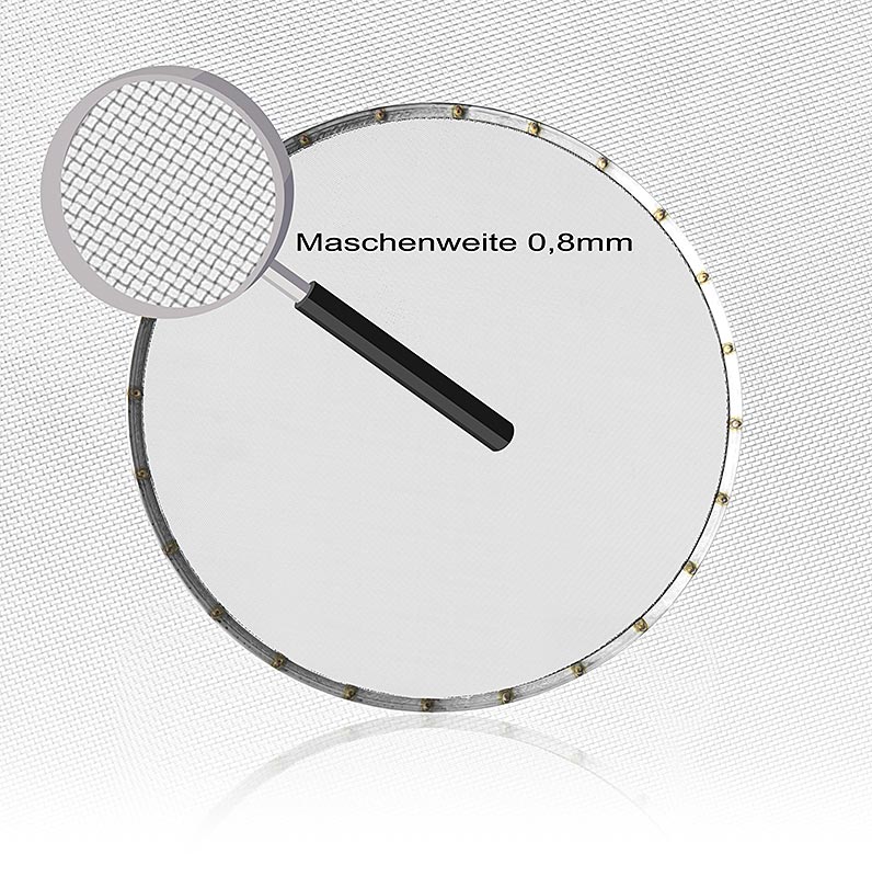 Tamis de rechange pour passoire (art35345), ø 30cm, maille de 0,8mm, 1 pc - Tamis de rechange de haute qualité pour passoire article 35345 avec un diamètre de 30cm et une maille de 0,8mm, pour un tamisage fin et des résultats de filtration optimaux Longue durée de vie