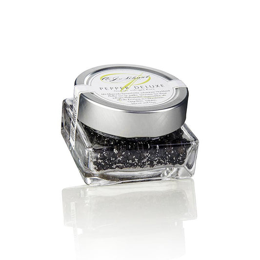 Poivre noir fermenté au sel marin, entier, PEPPER DELUXE, 80 g - Poivre juteux des hautes terres, arôme poivré corsé, parfait comme finition sur le poisson et les steaks