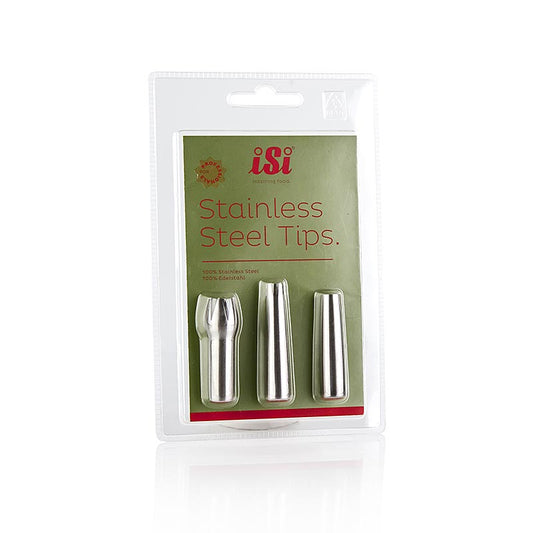 Set de douilles de garniture en acier inoxydable de haute qualité pour le vaporisateur Espuma, 3 pièces, douille droite, tulipe et étoile, la meilleure qualité pour vos recettes