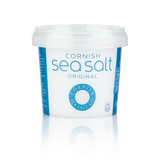 Flocons de sel marin de Cornouailles/Angleterre, 225 g - Sel marin de haute qualité avec 60 minéraux et oligo-éléments, récolté à la main et traité avec soin au large des côtes de Cornouailles