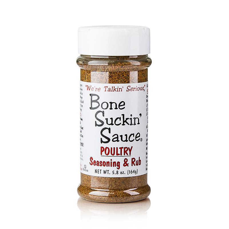 Préparation d'épices pour BBQ Bone Suckin' Volaille Seasoning & Rub de Ford's Food, 164 g, pour un délicieux arôme fumé lors de grillades, de rôtis ou de fumage