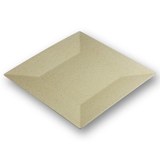 Assiette réutilisable en bois de bambou crème, lavable au lave-vaisselle, écologique et durable