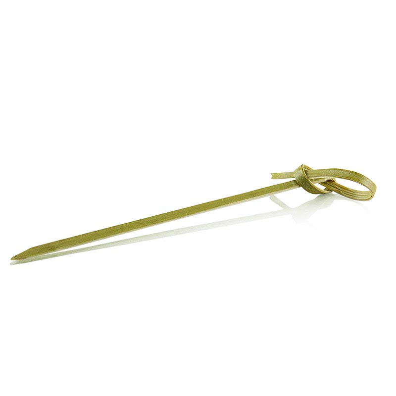 Pics à brochettes en bambou, avec extrémité à noeud, 9cm, 250 pcs - Pics fins et agréables en bois de bambou, effet filigrane et agréable, faciles à saisir