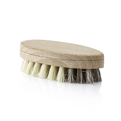 Brosse à légumes, bois de hêtre, poils d'agave et de palmier, faite main, 1 pc
