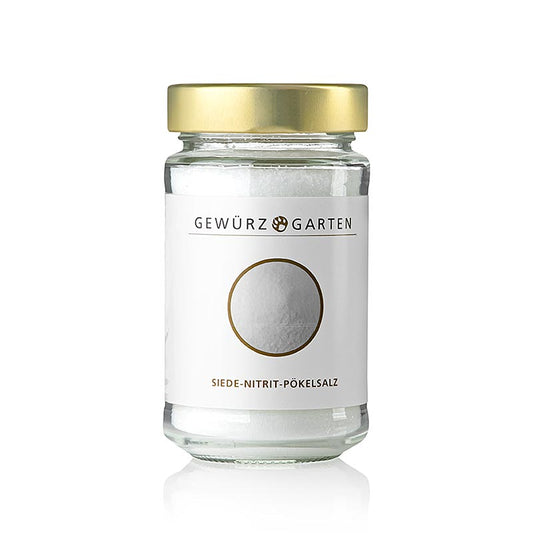 Gewürzgarten Siede Nitrit Pökelsalz, 270 g - produit pour la conservation et le maintien de la couleur de la viande et de la charcuterie, recommandations de dosage pour la salaison à sec et la salaison humide