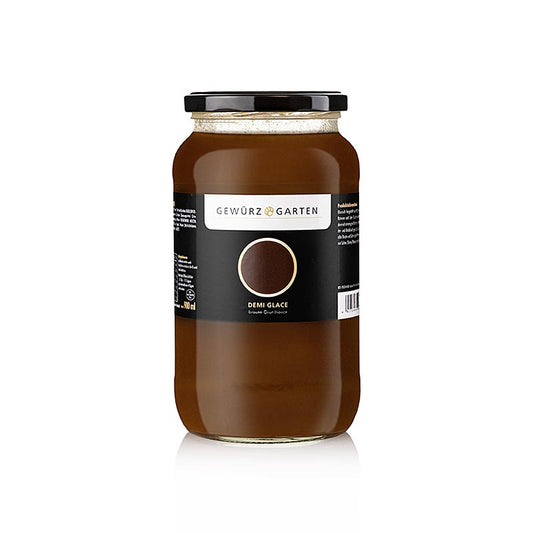 Gewürzgarten Demi Glace, prêt à cuire 1:1, 900 ml - Sauce classique à l'os de veau avec Mire Poix, vin rouge et herbes aromatiques, idéale pour affiner les rôtis, les plats mijotés et les sauces