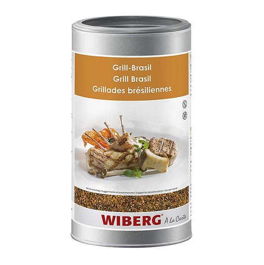 Sel d'assaisonnement Wiberg Grill Brasil Style, 750 g - parfum frais et épicé de citron vert et de coriandre, agréablement piquant de jalapeno, idéal pour les grillades, les rôtis courts, les plats de riz, de légumes et de pommes de terre