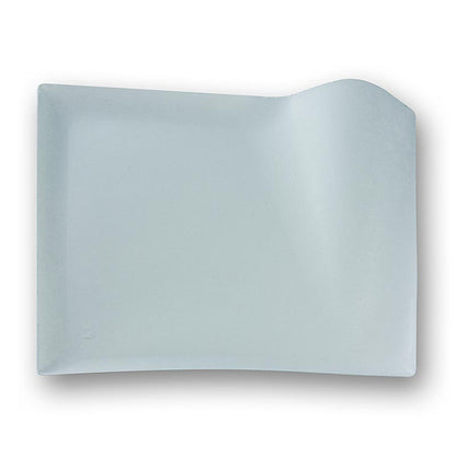 Assiette jetable "Wave", en fibres de canne à sucre, blanche, carrée, 20,5x20,5cm, 100 pcs.