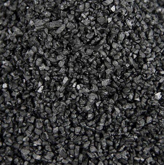 Sel noir du Pacifique avec charbon actif, gros, Hawaii, 1 kg pour utilisation artistique