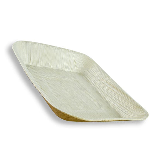 Assiette jetable en feuille de palme, carrée, 17x17cm, 100% compostable, 25 pcs