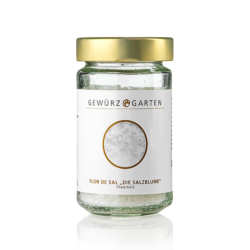 Flor de Sal fait à la main, 120 g, apprécié des grands chefs, pour carpaccios et salades Finement soluble, bouquet de minéraux doucement sucrés
