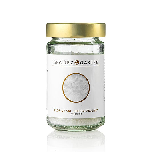 Flor de Sal fait à la main, 120 g, apprécié des grands chefs, pour carpaccios et salades Finement soluble, bouquet de minéraux doucement sucrés