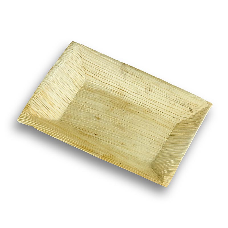 Assiette jetable en feuille de palme, carrée, 12x17cm, 100% compostable, 200pcs
