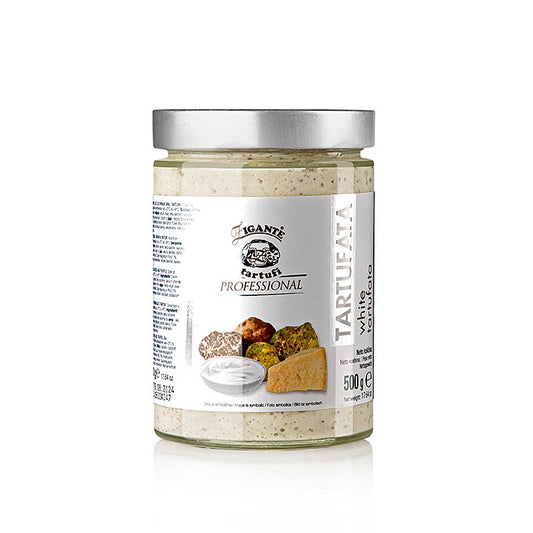 Crème de truffes à la truffe d'été et à la truffe blanche de Zigante Tartufi, 500 g - base parfaite pour la sauce à la crème de truffes pour affiner les plats de pâtes Pas de conservateurs, pas d'additifs chimiques, uniquement des arômes naturels !