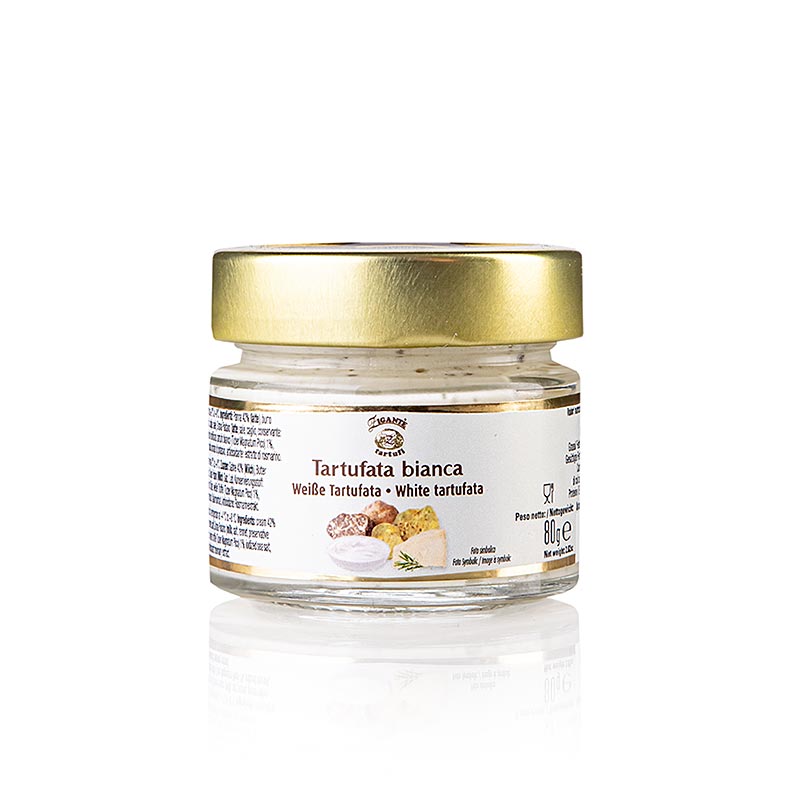Crème de truffes, à la truffe d'été et à la truffe blanche, Zigante Tartufi, 80 g - Base parfaite pour une délicieuse sauce à la crème de truffes pour les plats de pâtes Pas de conservateurs ni d'additifs chimiques !