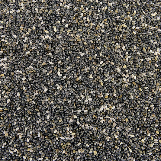Graines de chia, 1 kg - super-aliment du Mexique riche en calcium, fer et antioxydants, favorise la digestion et rassasie, convient comme substitut du blanc d'œuf ou de la gélatine, approuvé par l'Autorité européenne de sécurité des aliments