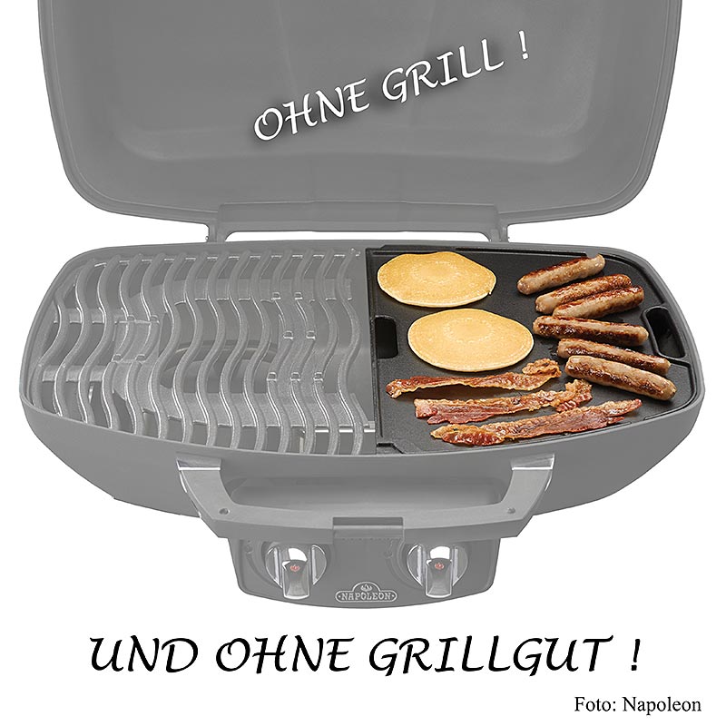 Accessoires de cuisson Napoléon - Plaque réversible en fonte pour les barbecues TQ285 & TQ285PRO, 1 pc - Plaque réversible en fonte de haute qualité pour les modèles TQ285 et TQ285PRO, parfaite pour une répartition uniforme de la chaleur et des possibilités de cuisson variées