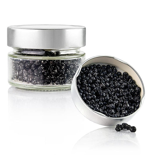 Gewürzgarten Poivre noir De Luxe, fermenté au sel marin, entier, 80 g - Poivre des hauts plateaux ardent et juteux, parfait comme finition pour le poisson et les steaks Développe un arôme poivré corsé