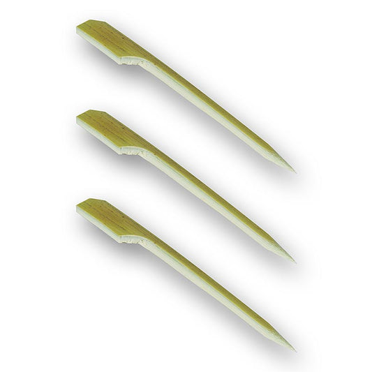 Pics en bambou en bois de bambou agréablement fin, 12 cm de long, 100 pièces, avec extrémité de la feuille facile à saisir