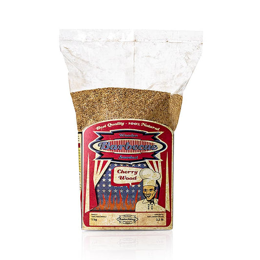 Farine de fumage en bois de cerisier (Cherry), 1 kg pour un goût de fumée doux lors de la cuisson de poissons, de viandes et de volailles