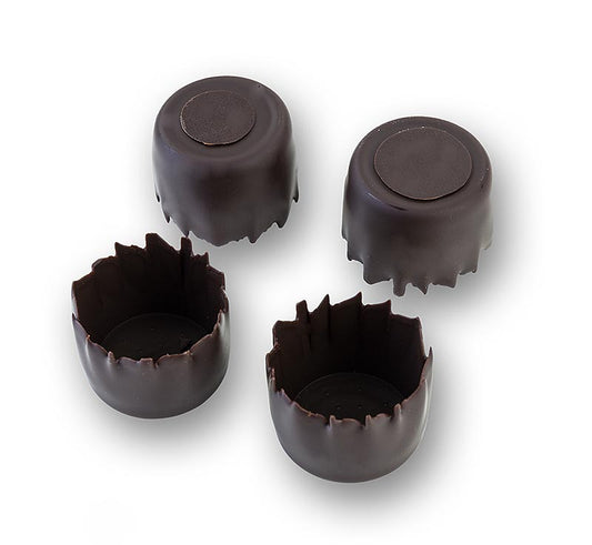 Moule à chocolat cannelé Noir, Ø 25mm, H20mm, Michel Cluizel, 864 g, 288 pcs - Moule élégant pour chocolat noir, idéal pour les créations professionnelles en chocolat, 864 g, 288 pcs