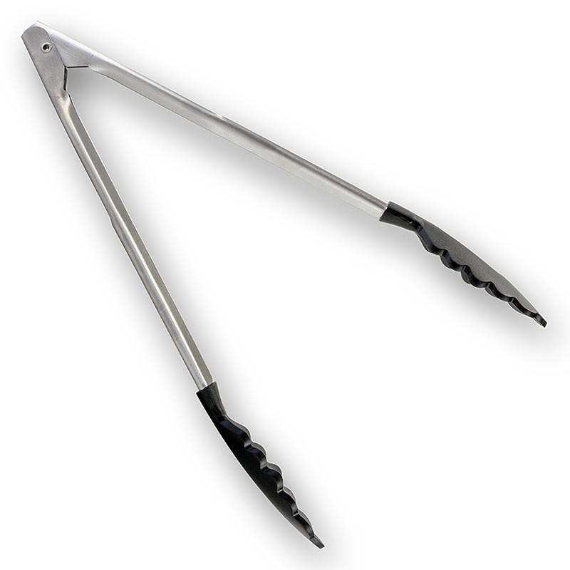 Pince multi-usages en acier inoxydable avec lame en silicone, 30cm, 1 pc - Pince multifonctionnelle pour la cuisine et le barbecue, pour retourner les escalopes et éviter les cloques