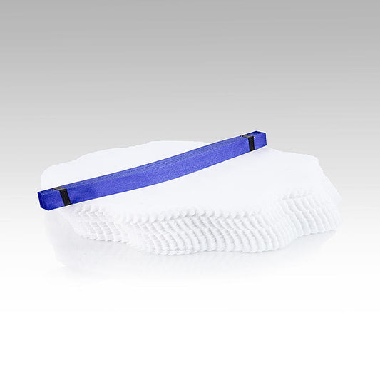 Serviettes citron blanches avec ruban bleu, idéales pour le catering ou la maison, 100 pièces