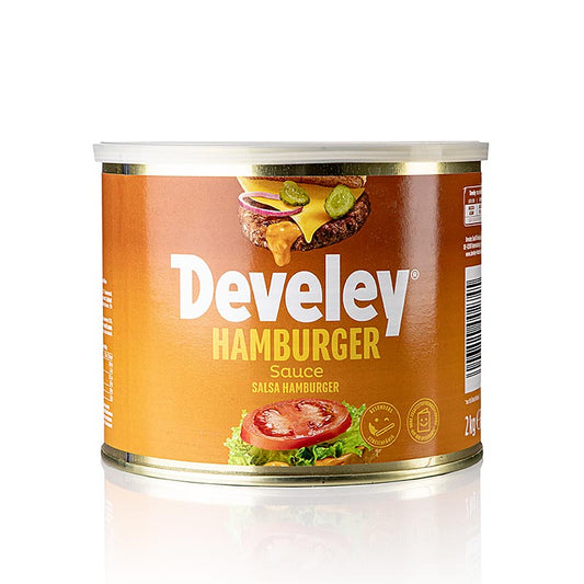 Sauce hamburger, Develey, 2 kg - Savourez le goût authentique des géants du burger avec cette délicieuse sauce pour la restauration et la consommation à domicile