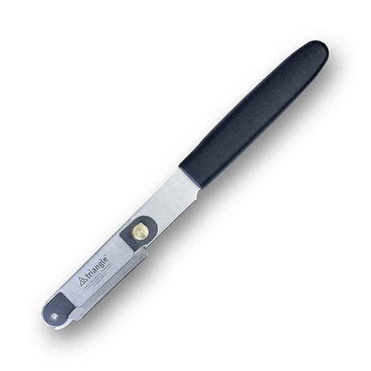 Éplucheur d'asperges en acier inoxydable avec manche en plastique de Triangle Tools, fabriqué à Solingen, design haut de gamme et coupe de qualité appréciée par les cuisiniers professionnels et les ménages exigeants dans le monde entier