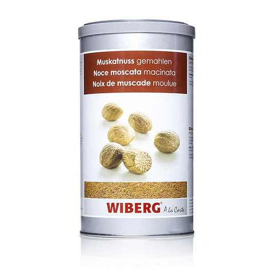 Noix de muscade moulue Wiberg, 550 g - goût fort et épicé, aromatique et doux-amer, parfait pour les pâtisseries, les soupes, les sauces et divers plats