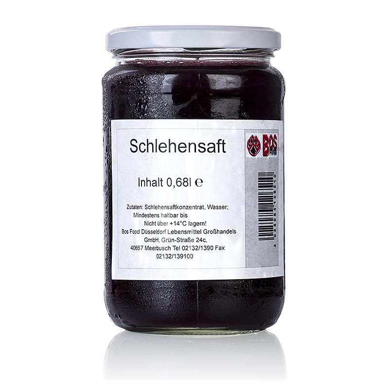Jus de prunelle Chef Food naturel et non sucré, goût âpre et acide, idéal pour les pâtes à tartiner aux fruits, les chutneys, les desserts et les liqueurs, 680 ml