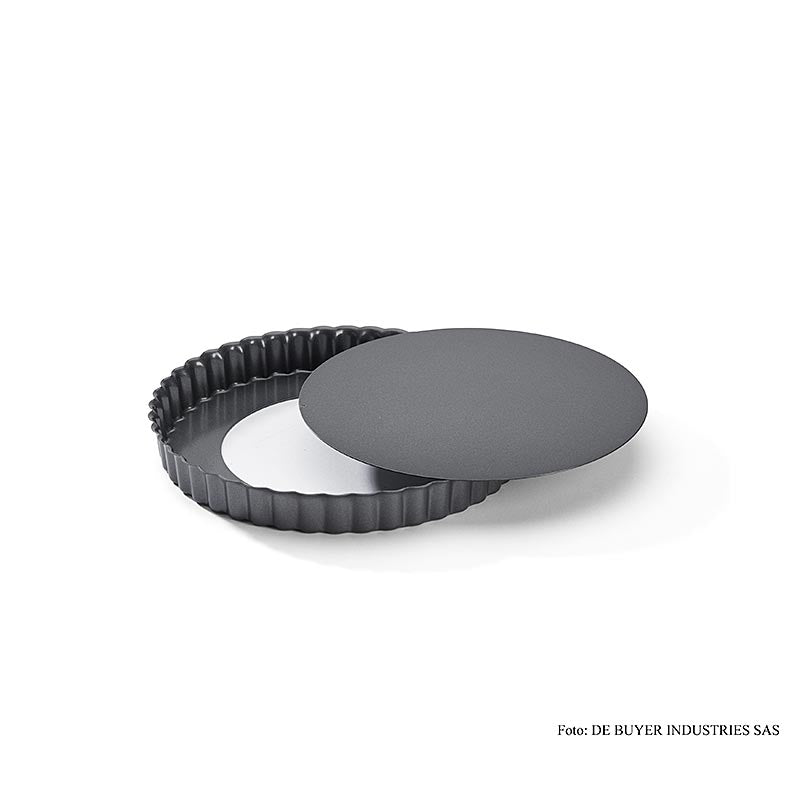 deBUYER Moule à tarte, rond, ø19,8cm, avec fond amovible, 1 pc