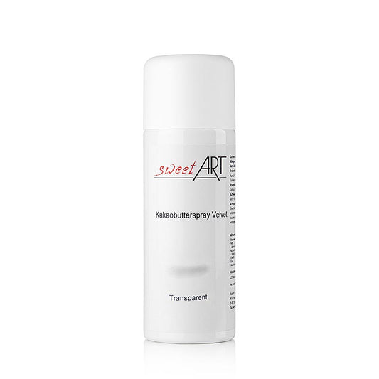 Spray au beurre de cacao avec effet nacré velouté pour la finition décorative de pralines, crèmes glacées et pièces de présentation en chocolat, en aérosol pratique de 400 ml