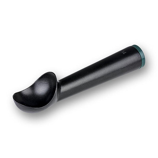Doseur de glace 1/16 litre, 17,5cm de long, en aluminium et plastique, parfait pour former des boules de glace, il est recommandé de le mettre dans l'eau chaude avant utilisation