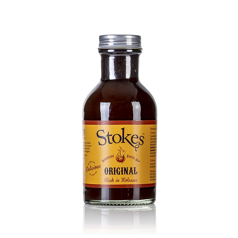Stokes BBQ Sauce Original, fumée & sucrée, 250 ml - délicieuse sauce épaisse avec de la fumée de hickory et une douceur sirupeuse, primée aux Great Taste Awards pour son goût sans compromis et sa qualité supérieure