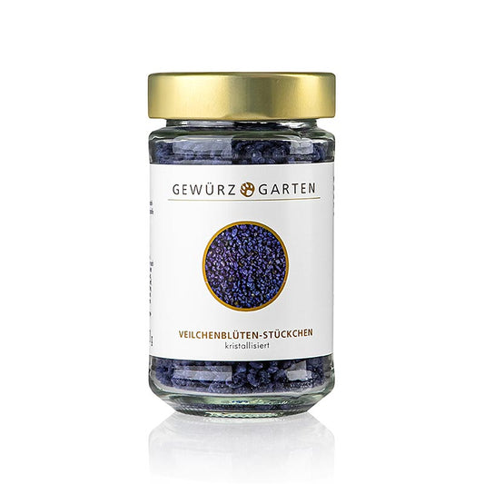 Morceaux de fleurs de violette cristallisés, doux et comestibles, à utiliser dans les gâteaux, les puddings et les crèmes glacées, à l'arôme délicat